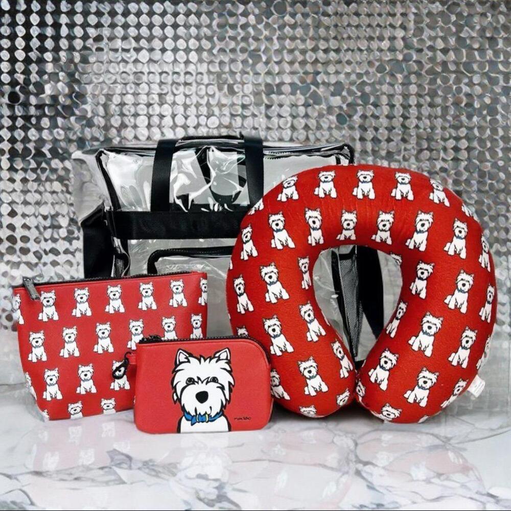 Marc Tetro 4-piece Westie travel set . Perfect gift for teens/tweens!